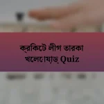 ক্রিকেট লীগ তারকা খেলোয়াড় Quiz