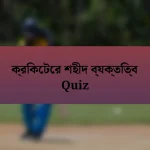 ক্রিকেটের শহীদ ব্যক্তিত্ব Quiz